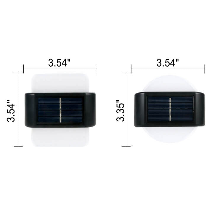 Lámpara de pared de inducción solar impermeable para patio al aire libre moderna 