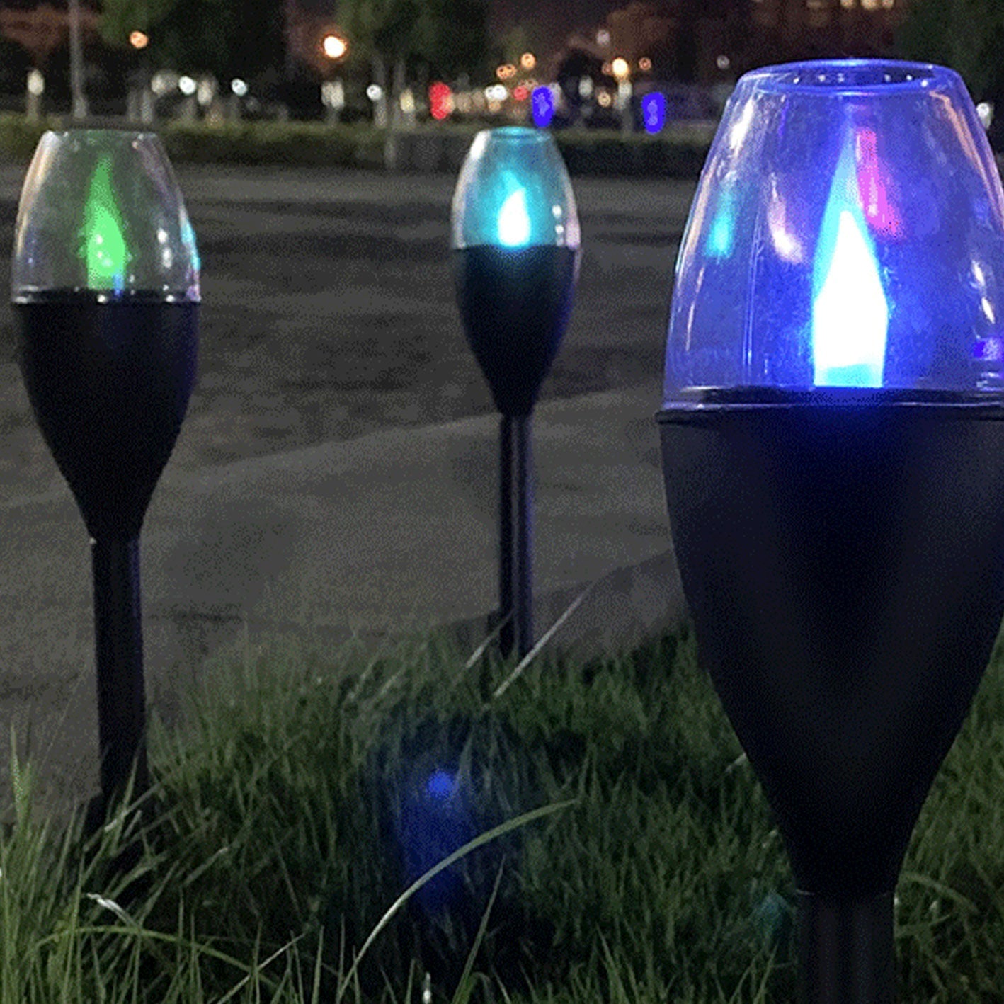 Solar Candle Wine Glasses Outdoor Patio Lawn LED Lights Landscape Light