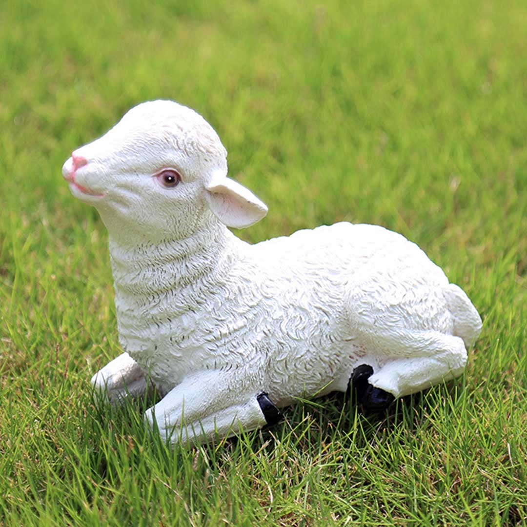 Lamb Garden Resin Statue Decoration