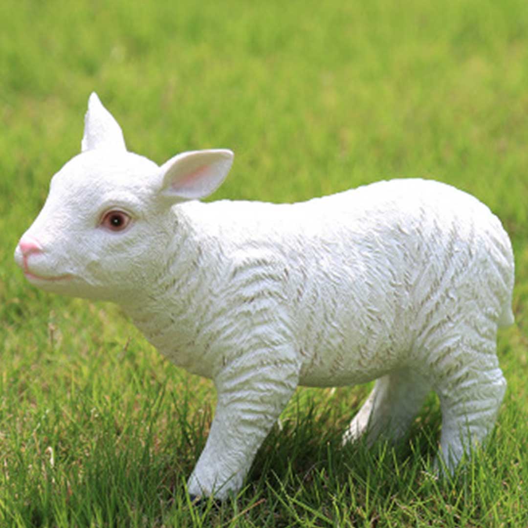 Lamb Garden Resin Statue Decoration