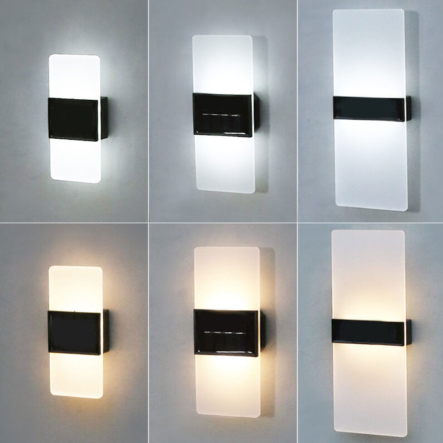 Courtyard Waterproof Acrylic LED Solar Wall Sconce Lamp Outdoor Light