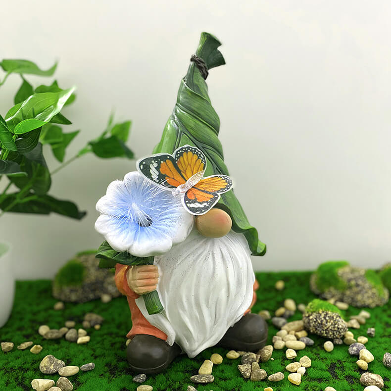 Solar Dwarf Flower Resin LED Outdoor Landscape Light