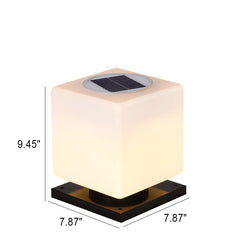 Modern Simple Solar Square Post Head Light LED Outdoor Waterproof Garden Landscape Light