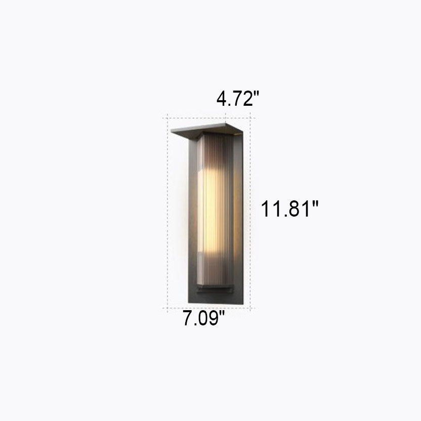 Modern Retro Minimalist Aluminum Glass Outdoor Waterproof Wall Sconce Lamp