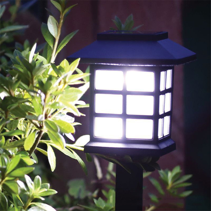 Solar Square Lantern LED Outdoor Waterproof Garden Ground Plug  Light