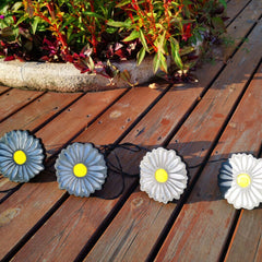 Guirlande lumineuse solaire créative en forme de marguerite pour l'extérieur, éclairage de paysage de jardin 