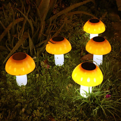 Luz LED solar con forma de hongo para exteriores, decorativa para jardín, paisaje, camino nocturno 