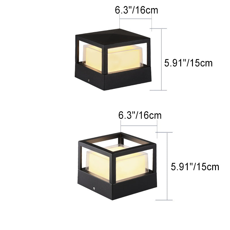 Lampe de paysage extérieure à LED cylindrique en aluminium étanche industrielle 