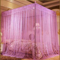 Rideau de lit de luxe de style princesse 1,8 x 2 m, panneau de literie, baldaquin, moustiquaire à quatre coins