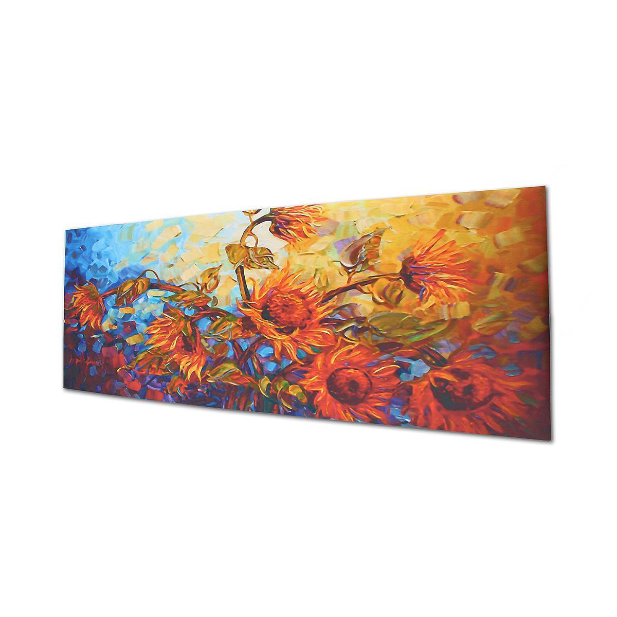 Impression sur toile abstraite de fleurs 120 x 60 cm, peintures à l'huile, décoration murale pour la maison, sans cadre 