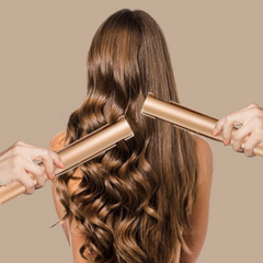 2-in-1 Hair Styler | Ceramic Plates | Curl & Straighten | Frizz-Free Finish | WaveGlide