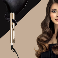 2-in-1 Hair Styler | Ceramic Plates | Curl & Straighten | Frizz-Free Finish | WaveGlide