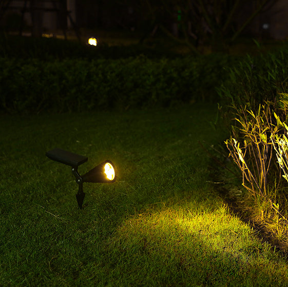 Solar Waterproof Conical Spotlight LED Outdoor Floor Plug Light