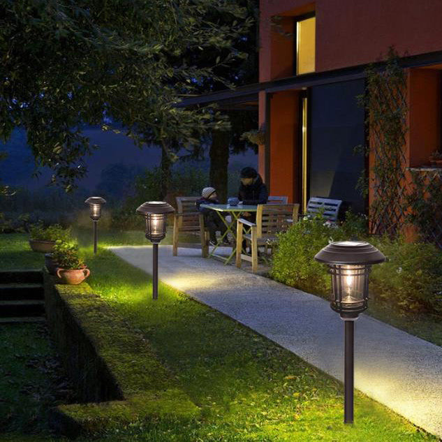 Solar Outdoor Waterproof Stainless Steel LED Outdoor Lawn Decorative Ground Plug Light