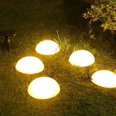 Solar 5 Half Ball LED Outdoor Garden Decorative Lawn Plug Light