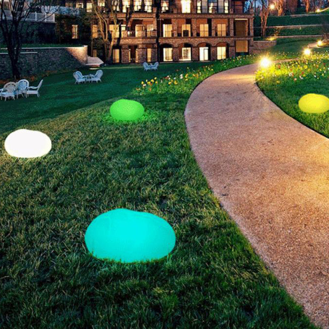 Modern Pebble PE Luminous Waterproof Outdoor Lawn Landscape Light