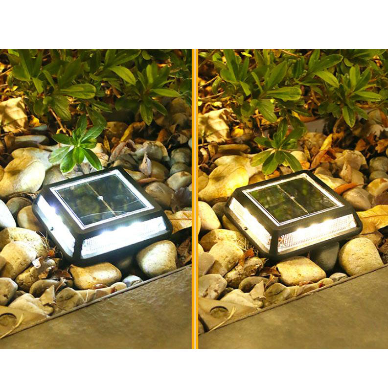 Réverbère de balcon de jardin extérieur à LED solaire étanche carré moderne 