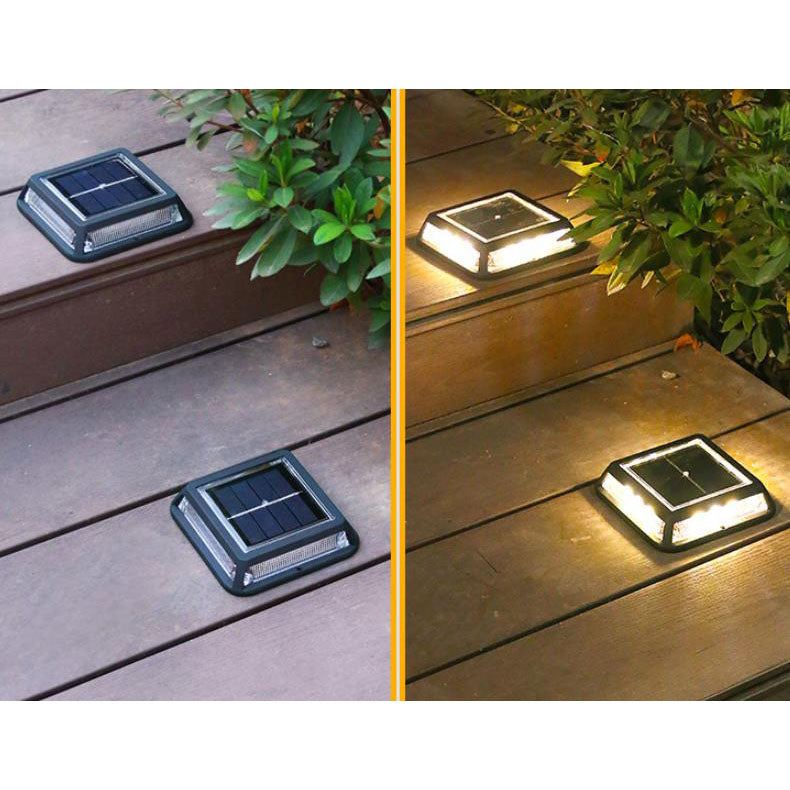 Réverbère de balcon de jardin extérieur à LED solaire étanche carré moderne 