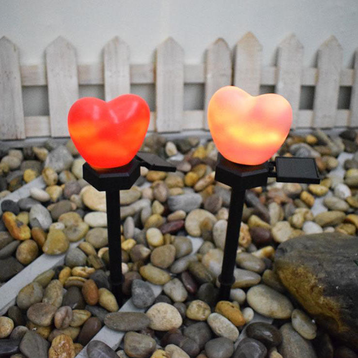 Modern Heart Decorative Solar Outdoor Lawn LED Garden Ground Insert Landscape Light