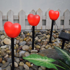 Modern Heart Decorative Solar Outdoor Lawn LED Garden Ground Insert Landscape Light