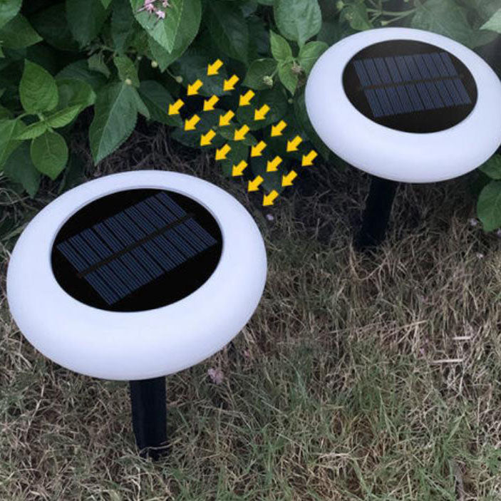 Lámpara LED para jardín exterior con 7 colores simples y redonda con forma de flor de ciruelo 