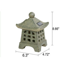 Solar House Pagoda Resin Outdoor Lawn Decorative Landscape Light