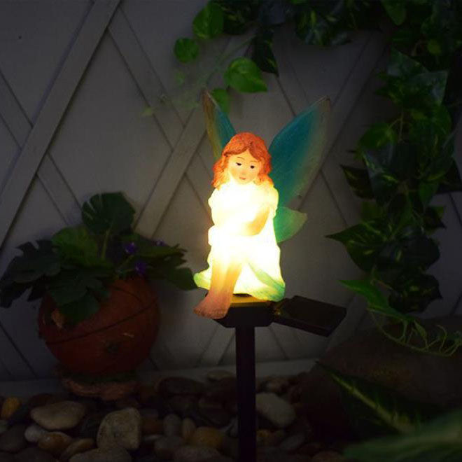 Lampe solaire d'extérieur en plastique à LED pour jardin et paysage 