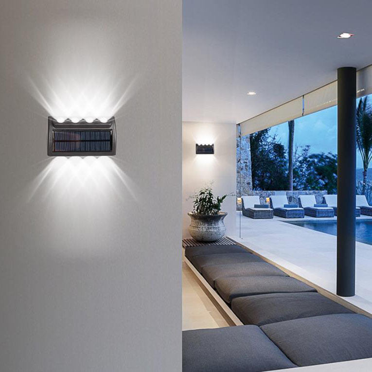 Modern Solar LED Outdoor Waterproof Garden Wall Sconce Lamp