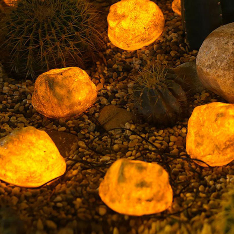 Modern Creative Simulation Stone Solar Outdoor Waterproof Garden Lights String