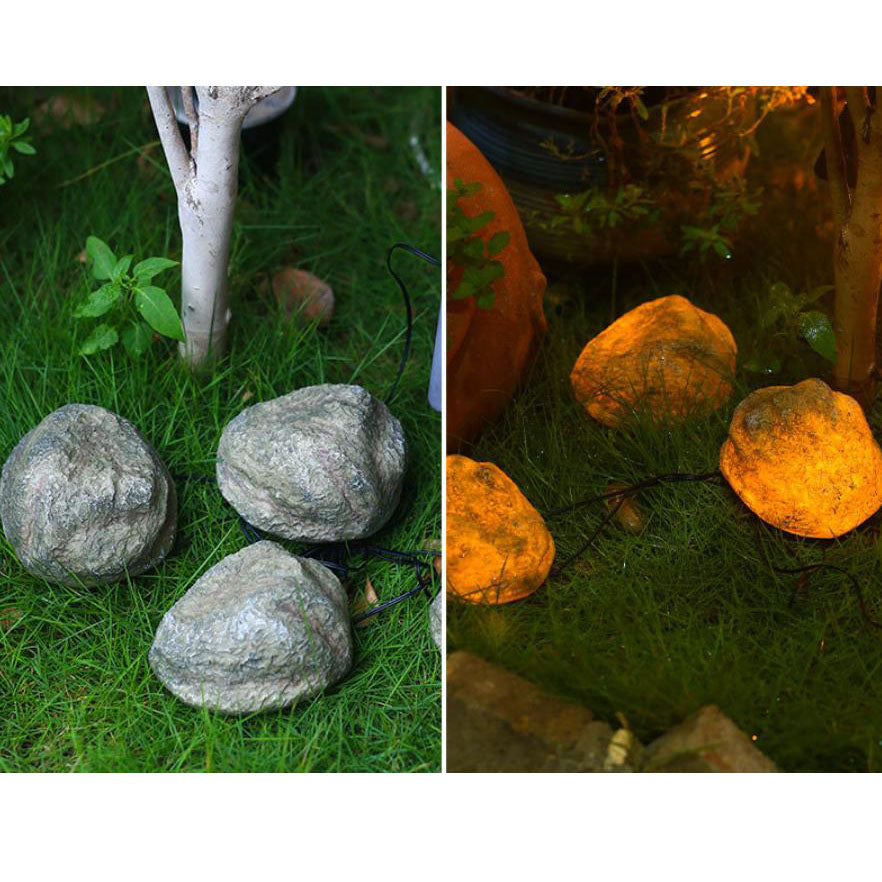 Modern Creative Simulation Stone Solar Outdoor Waterproof Garden Lights String