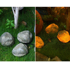 Modern Creative Simulation Stone Solar Outdoor Waterproof Garden Lights String