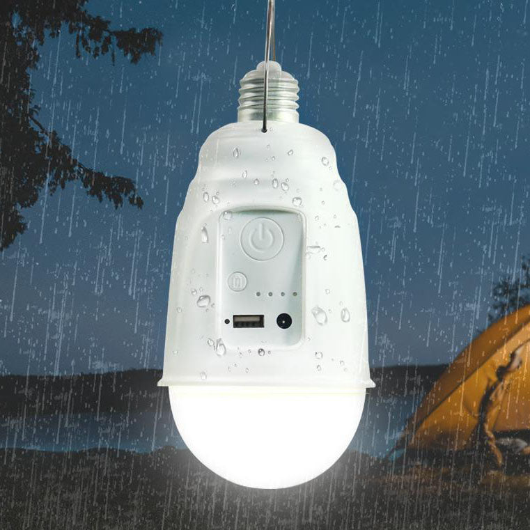 Solar Outdoor Rechargeable Bulb Waterproof LED Camping Emergency Light