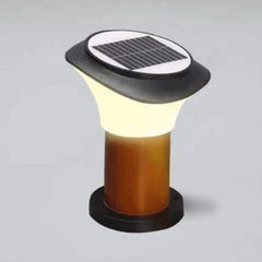 Columna solar para exteriores con cabezal inclinado ABS LED para patio, luz de paisaje 