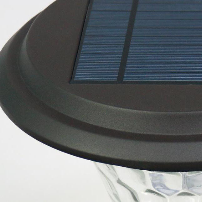 Lámpara LED solar para exteriores con inserto de césped cilíndrico de acero inoxidable y vidrio, moderna 