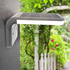 Lámpara de pared solar para jardín al aire libre con sensor humano, moderna, de aluminio, resistente al agua 