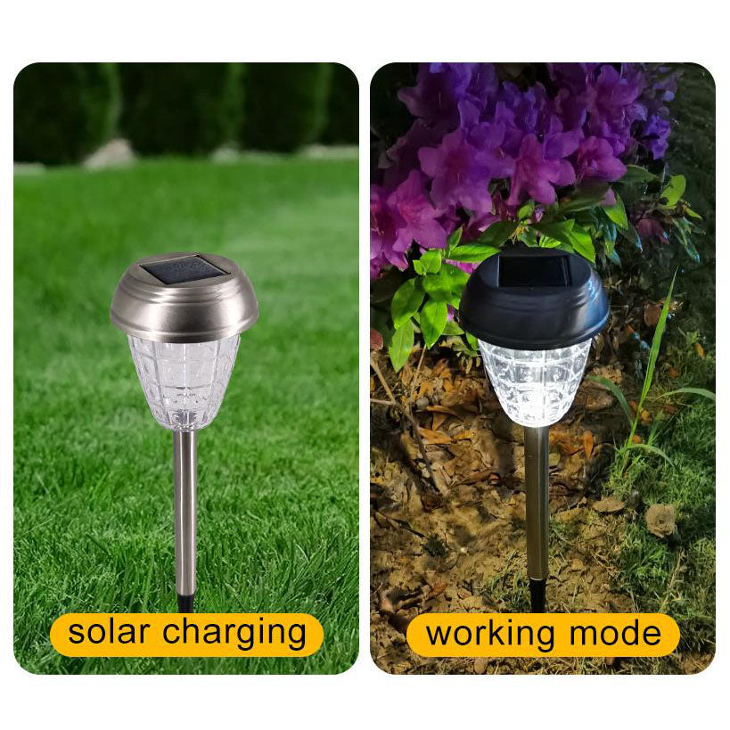 Outdoor Waterproof Solar Stainless Steel Dome LED Lawn Insert Landscape Light