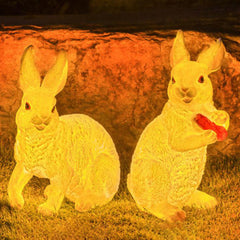 Solar Modern Plexiglass Rabbit 1-Light Outdoor Landscape Light