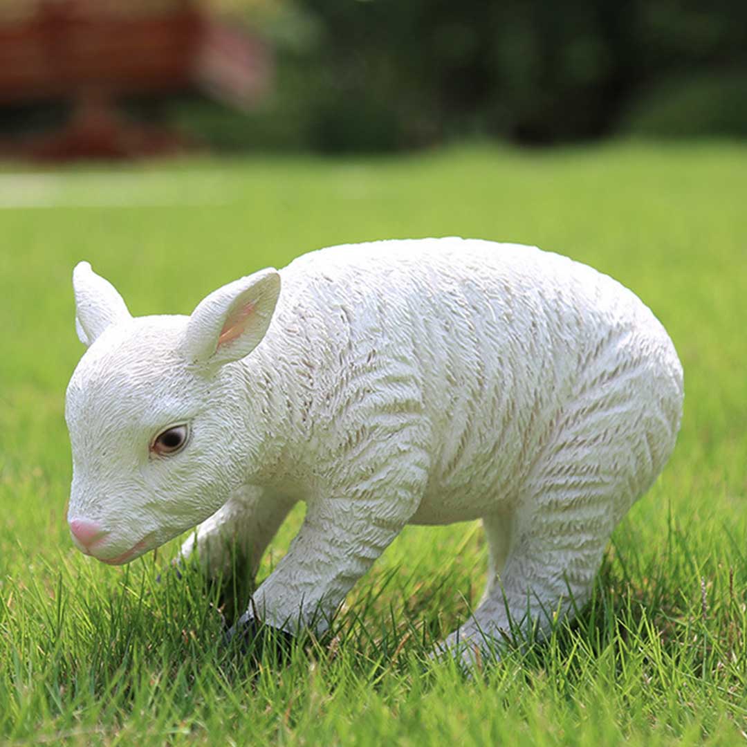 Lamb Garden Resin Statue Decoration