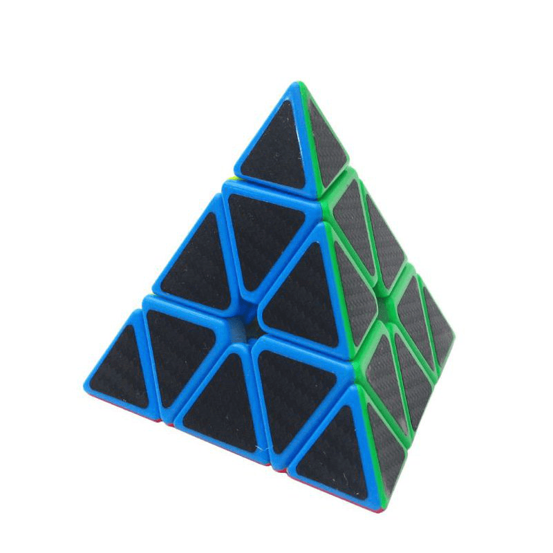 5Pcs per Box Carbon Fibre Magic Cube Pyraminx Dodecahedron Axis Cube 2X2 and 3X3 Cube Speed Puzzle