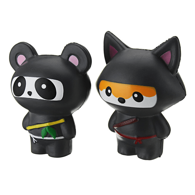 Jouet Jumbo Squishy Ninja Cat Fox Panda parfumé de 14 cm qui monte très lentement pour enfants