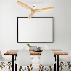 Ventilateur de plafond en bois 110 V 52 pouces avec télécommande moderne pour la maison, le salon, la décoration