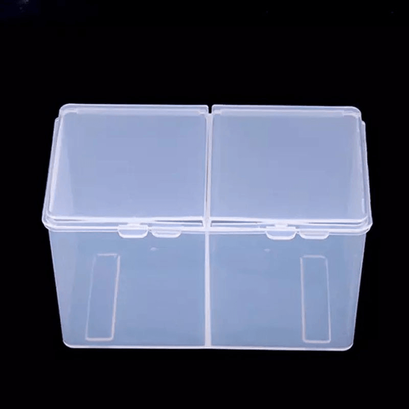 Contenedor de almohadillas de algodón transparente Organizador de cosméticos Soporte de pie para maquillaje y decoración de uñas