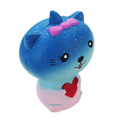 Squishy Chat Galaxy 13*9*7CM Remontée Lente avec Emballage Cadeau Collection Peluche