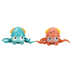 Pulpo anfibio que arrastra y juega con la cadena Juguetes de baño para el agua Cangrejos bebés que hacen juego Juguetes de baño con mecanismo de relojería Pulpo que camina