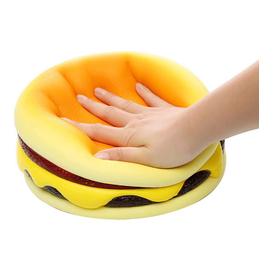 Cutie Creative Squishy Cheese Beef Burger Humongous Giant Hamburger 22CM Bread Jumbo Gift Soft Toys