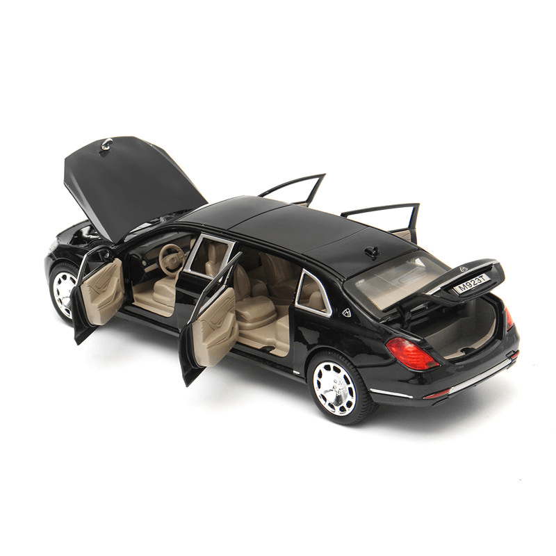 Modelo de coche de metal fundido a presión S600 Limousine 1:32 20,5 X 7,5 X 5 cm Coche en caja negro