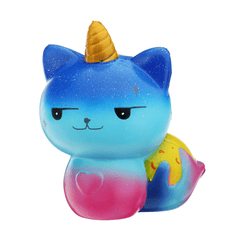 Squishy Chat Licorne Galaxie 12*8.2CM Slow Rising Soft Collection Cadeau Décor Jouet