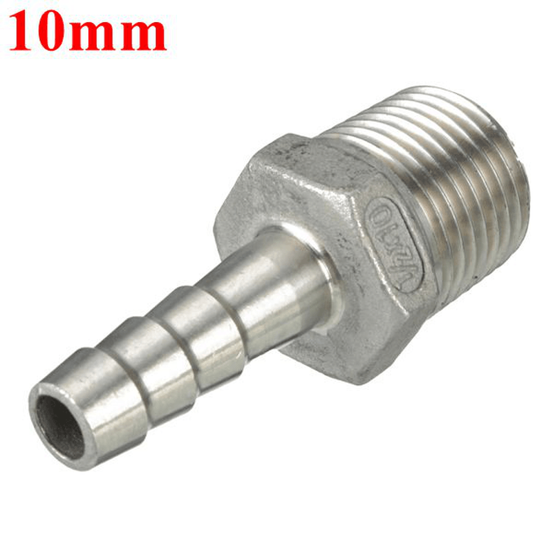 Adaptateur de connecteur de queue de tuyau cannelé à filetage mâle de 1/2 pouce de 68 mm à 19 mm