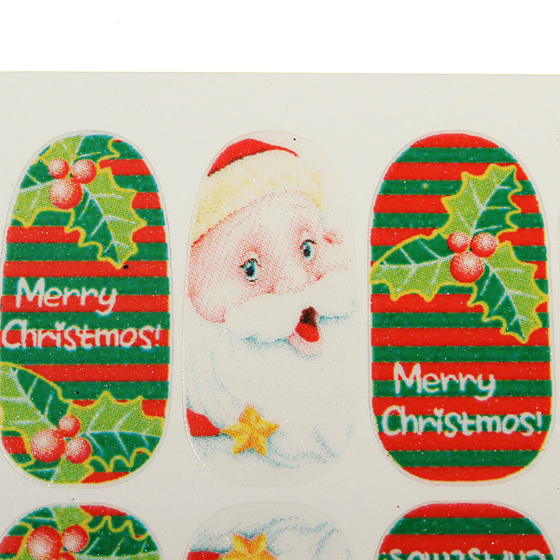 Christmas Nail Art Decoration Transfer Manicure Tips Decal Stickers