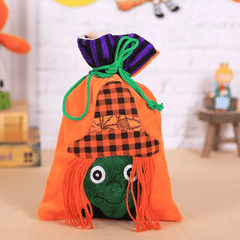 Bolsa de regalo de terciopelo para envolver dulces de chocolate para niños de Halloween